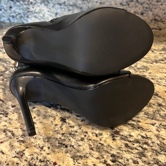 Steve Madden Faux Leather Peep Toe Boots - Picture 5 of 8